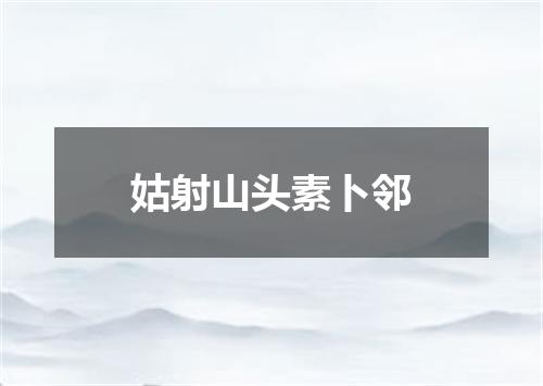 姑射山头素卜邻