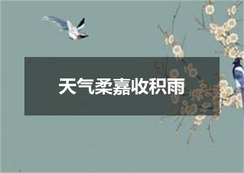 天气柔嘉收积雨