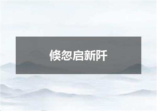 倏忽启新阡