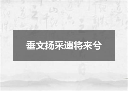 垂文扬采遗将来兮