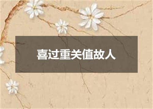 喜过重关值故人