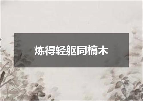 炼得轻躯同槁木