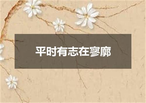 平时有志在寥廓