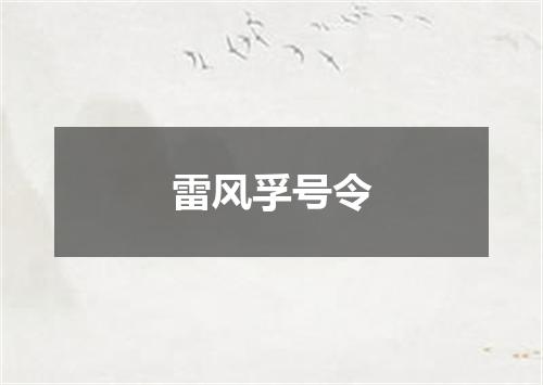 雷风孚号令