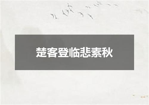 楚客登临悲素秋
