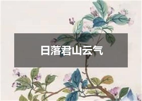 日落君山云气