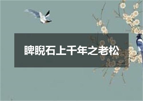 睥睨石上千年之老松