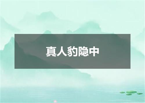 真人豹隐中
