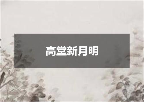 高堂新月明