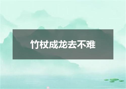 竹杖成龙去不难