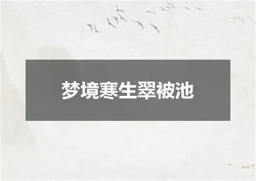 梦境寒生翠被池