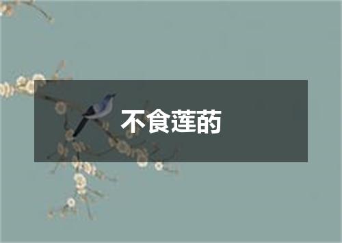 不食莲菂