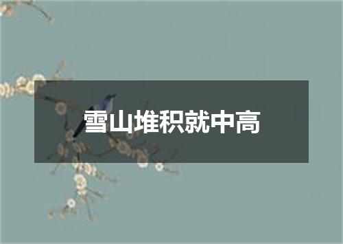 雪山堆积就中高