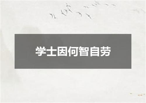 学士因何智自劳