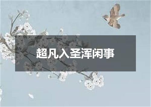 超凡入圣浑闲事