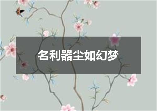 名利器尘如幻梦
