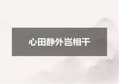 心田静外岂相干