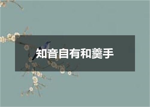 知音自有和羹手