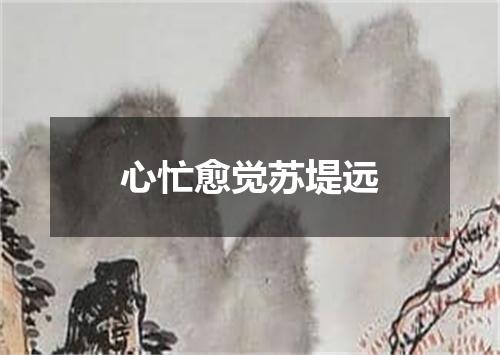 心忙愈觉苏堤远