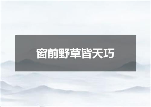 窗前野草皆天巧