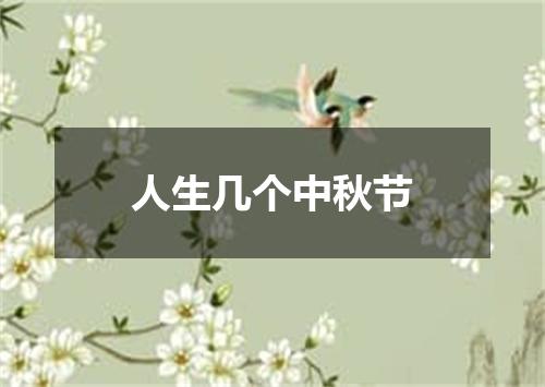 人生几个中秋节
