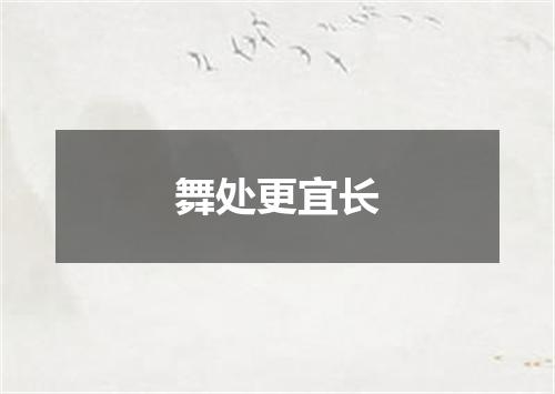 舞处更宜长