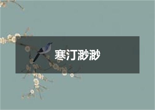 寒汀渺渺