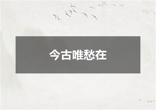 今古唯愁在
