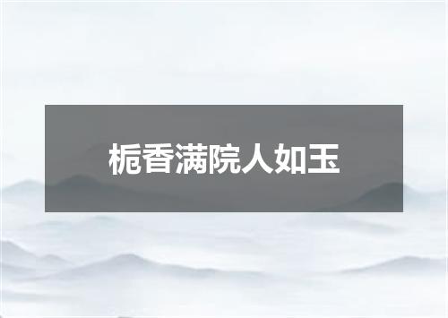 栀香满院人如玉