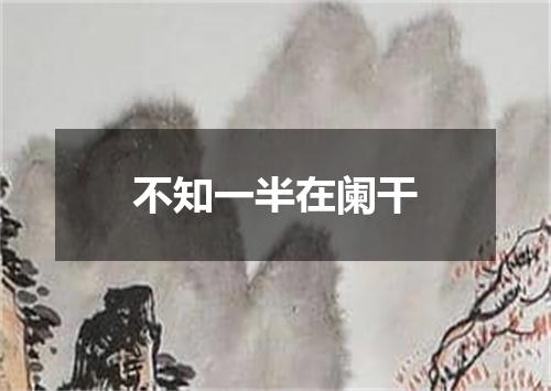 不知一半在阑干