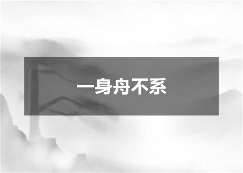 一身舟不系