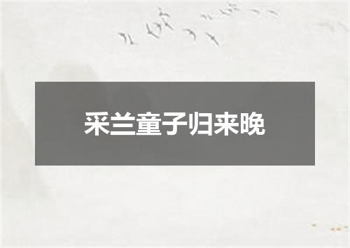 采兰童子归来晚