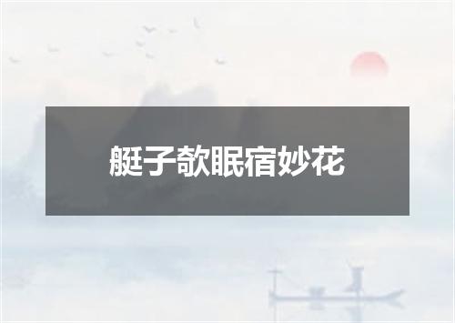 艇子欹眠宿妙花