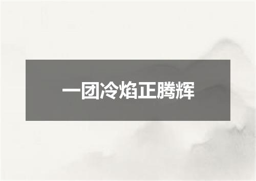 一团冷焰正腾辉
