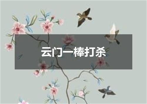 云门一棒打杀