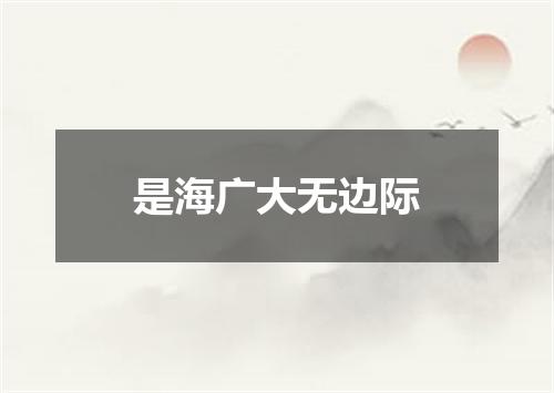 是海广大无边际