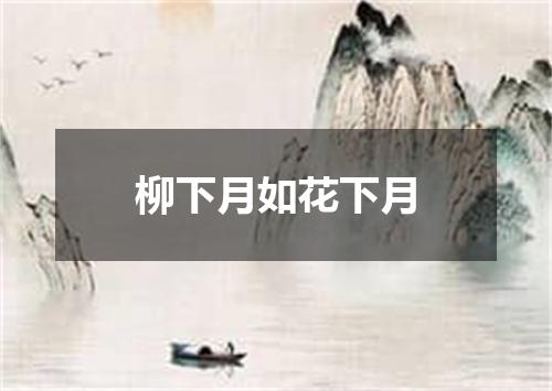 柳下月如花下月