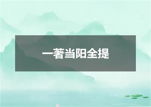 一著当阳全提