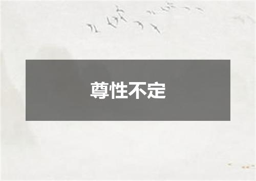 尊性不定