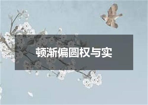 顿渐偏圆权与实