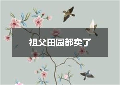祖父田园都卖了