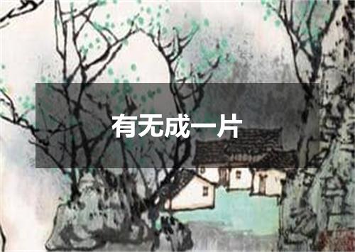 有无成一片