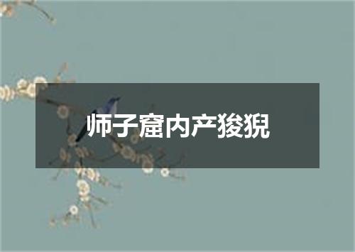 师子窟内产狻猊