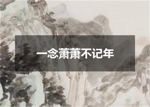 一念萧萧不记年