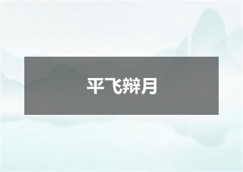 平飞辩月