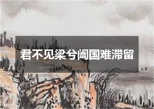 君不见梁兮阖国难滞留