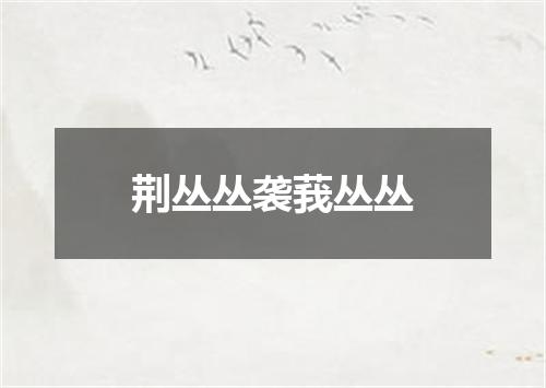 荆丛丛袭莪丛丛