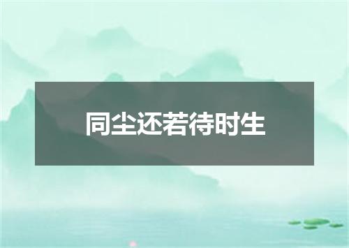同尘还若待时生