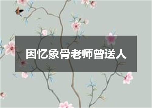 因忆象骨老师曾送人