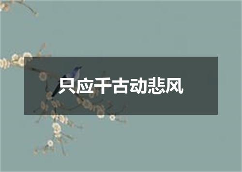 只应千古动悲风